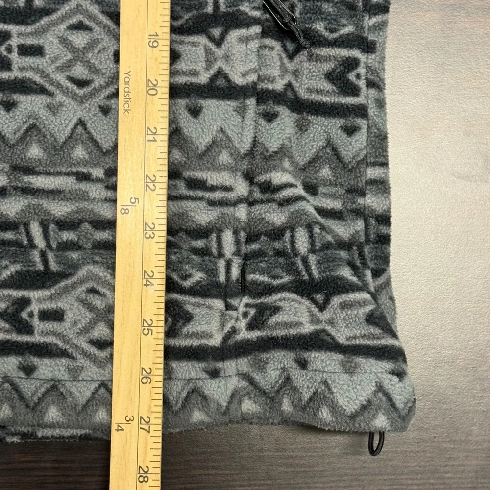 Columbia Fleece Jacket Mens XXL Grey Aztec Geometric Full Zip Excellent‎ Print